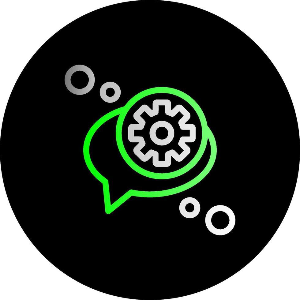 Chat settings Dual Gradient Circle Icon vector