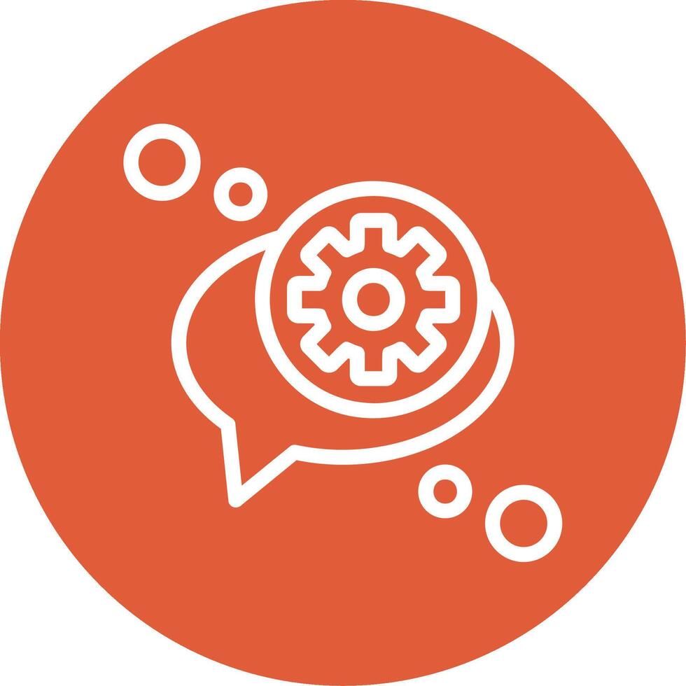 Chat settings Outline Circle Icon vector