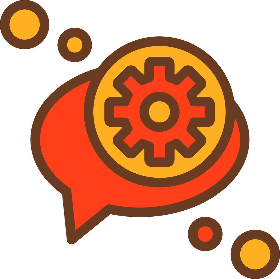 Chat settings Filled Shadow Circle Icon vector