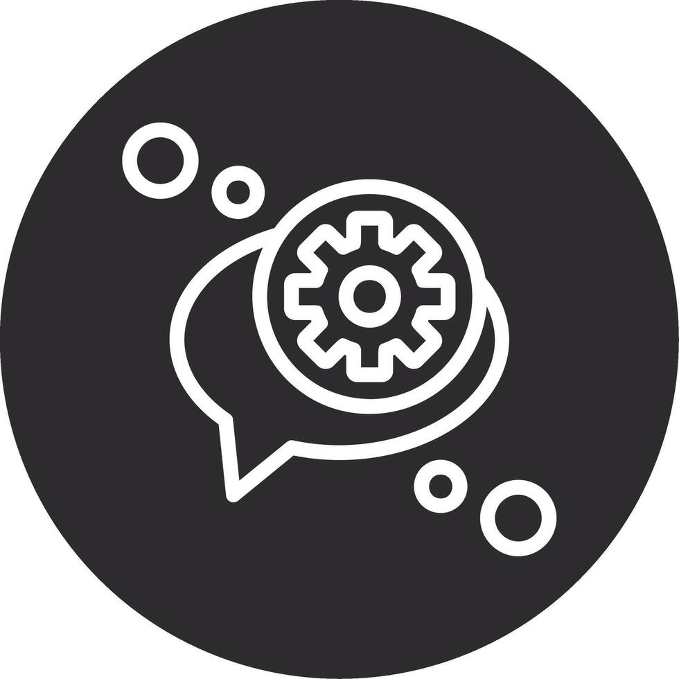 Chat settings Inverted Icon vector