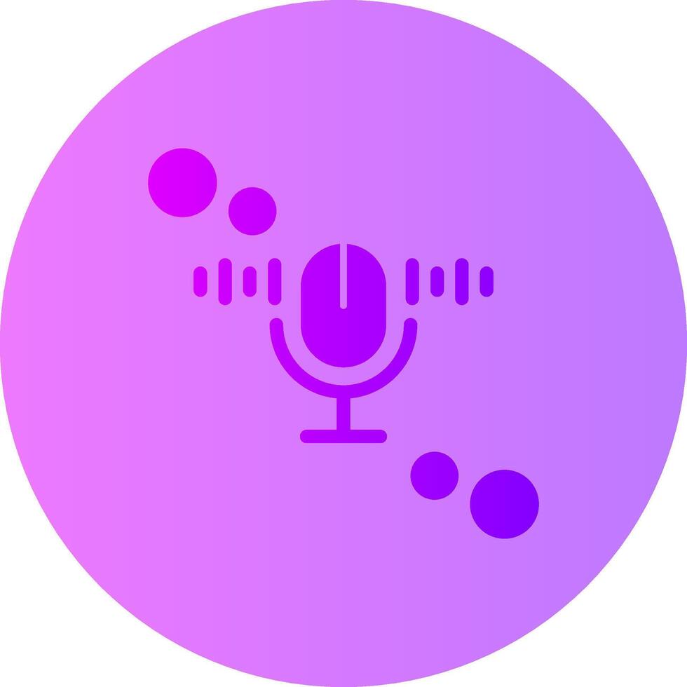 Speech recognition Gradient Circle Icon vector