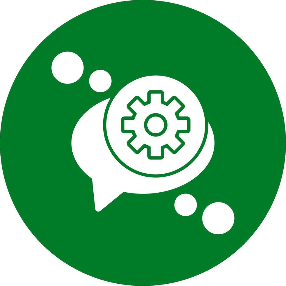 Chat settings Glyph Circle Icon vector