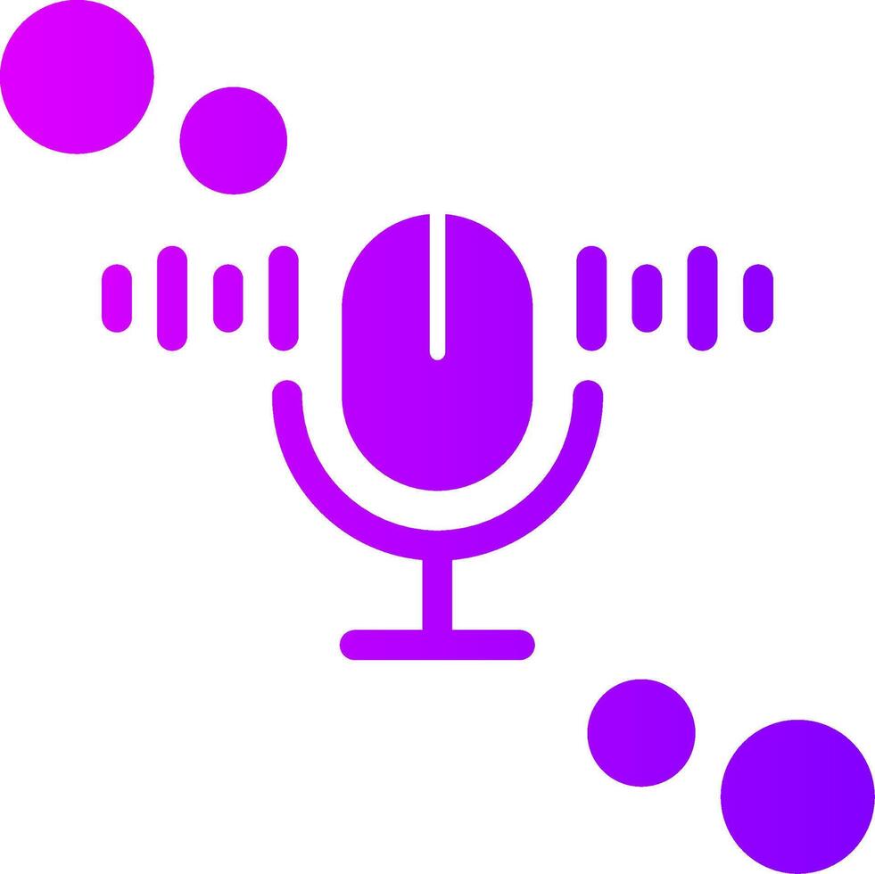 Speech recognition Solid Multi Gradient Icon vector