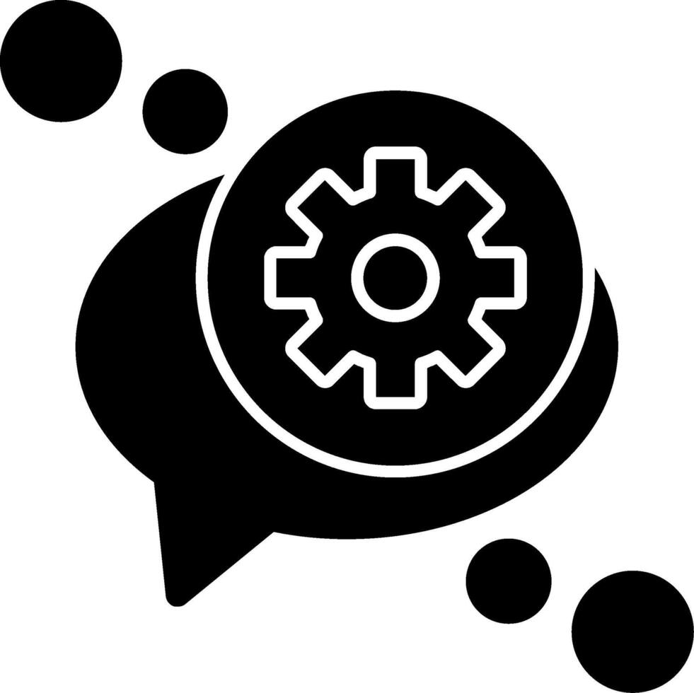 Chat settings Glyph Icon vector