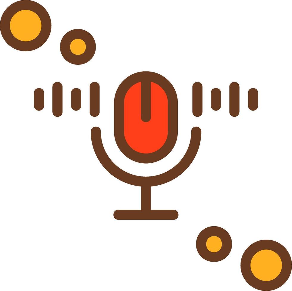Speech recognition Filled Shadow Circle Icon vector