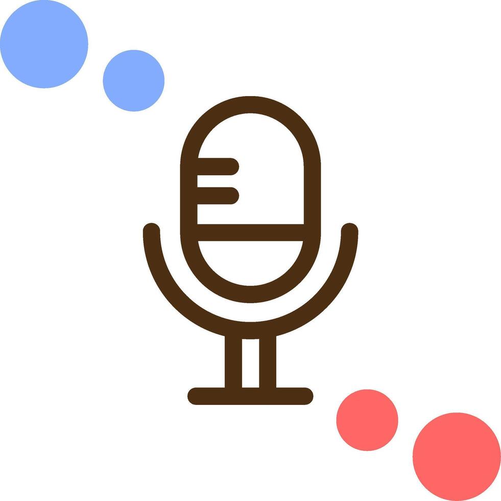 Microphone Color Filled Icon vector