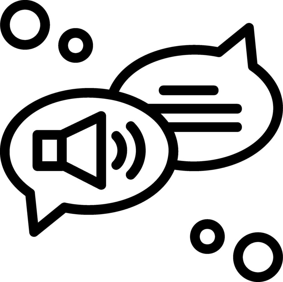 Text-to-speech Line Icon vector