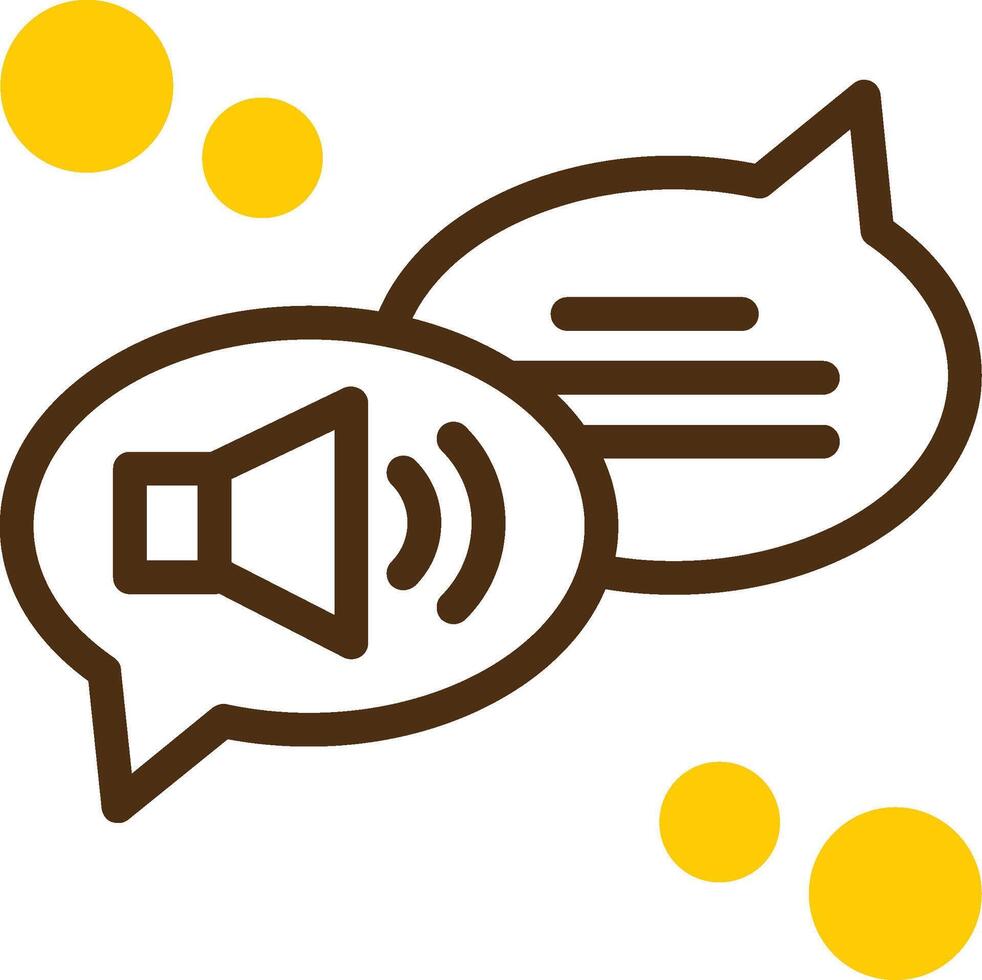 Text-to-speech Yellow Lieanr Circle Icon vector