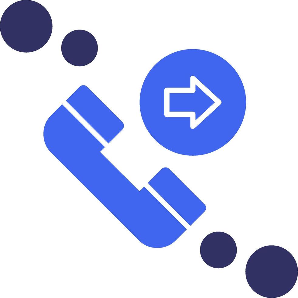 Call forwarding Solid Two Color Icon vector