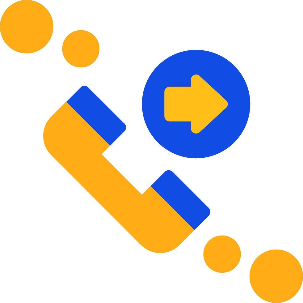 Call forwarding Flat Two Color Icon vector