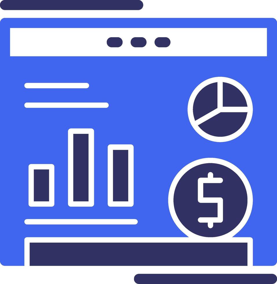 Website Solid Two Color Icon vector