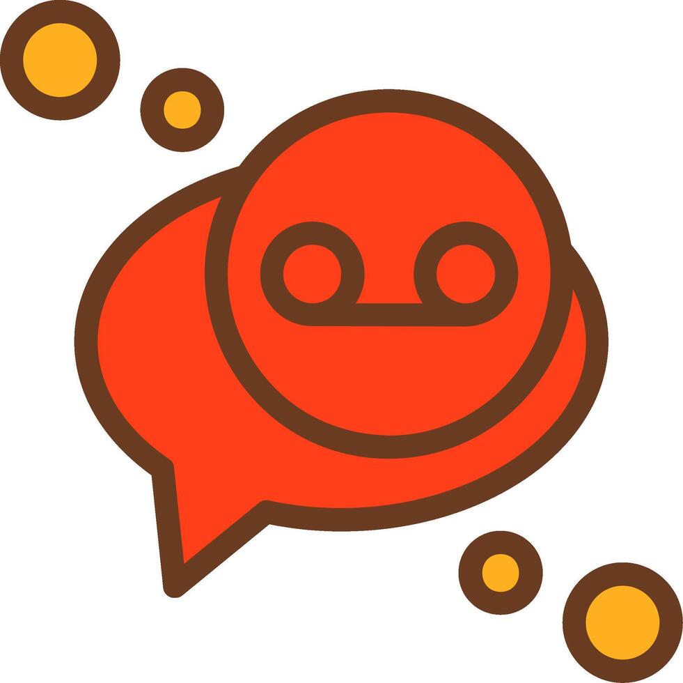 Voicemail Filled Shadow Circle Icon vector