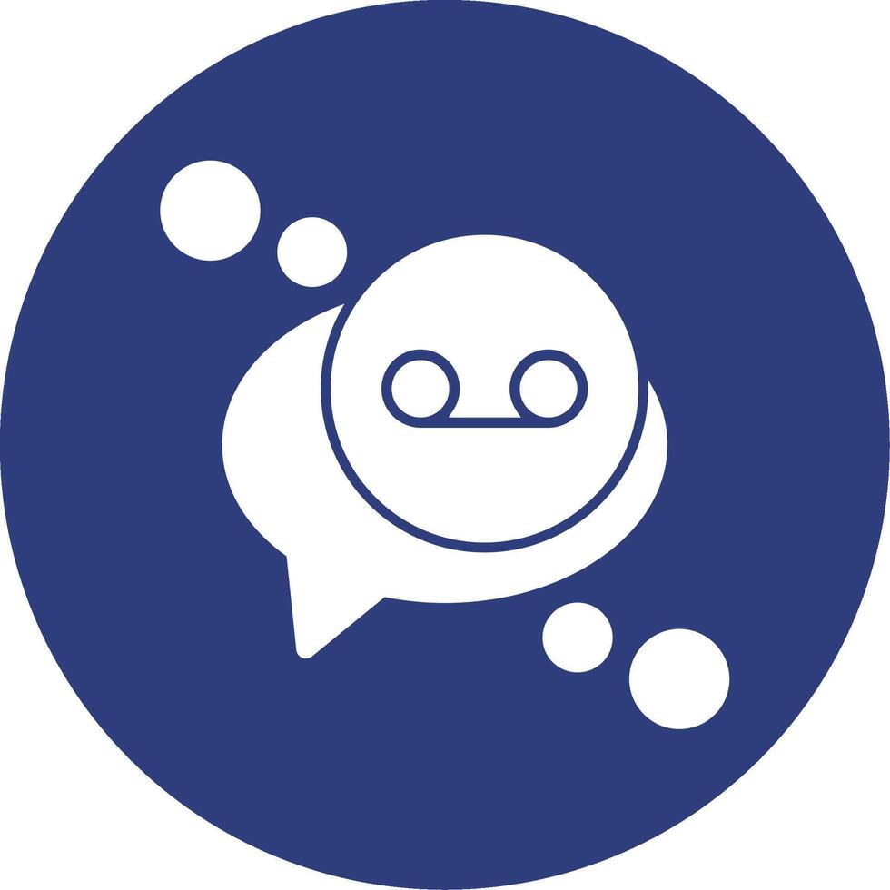 Voicemail Glyph Circle Icon vector