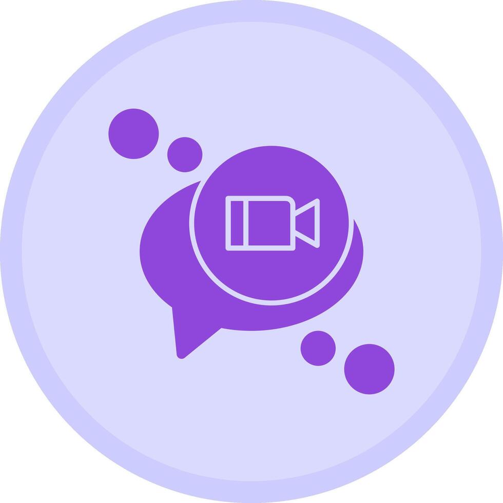 Video chat Multicolor Circle Icon vector