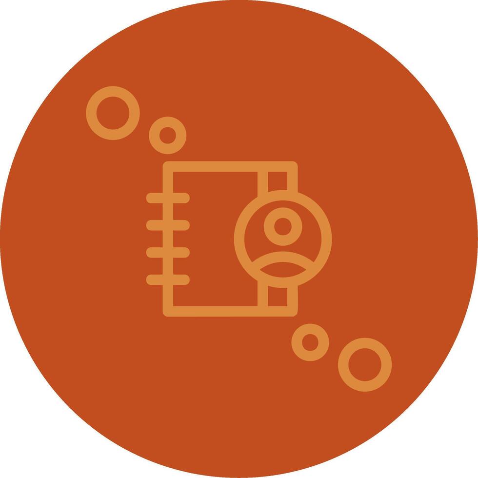 Address book Line Multi color Icon vector