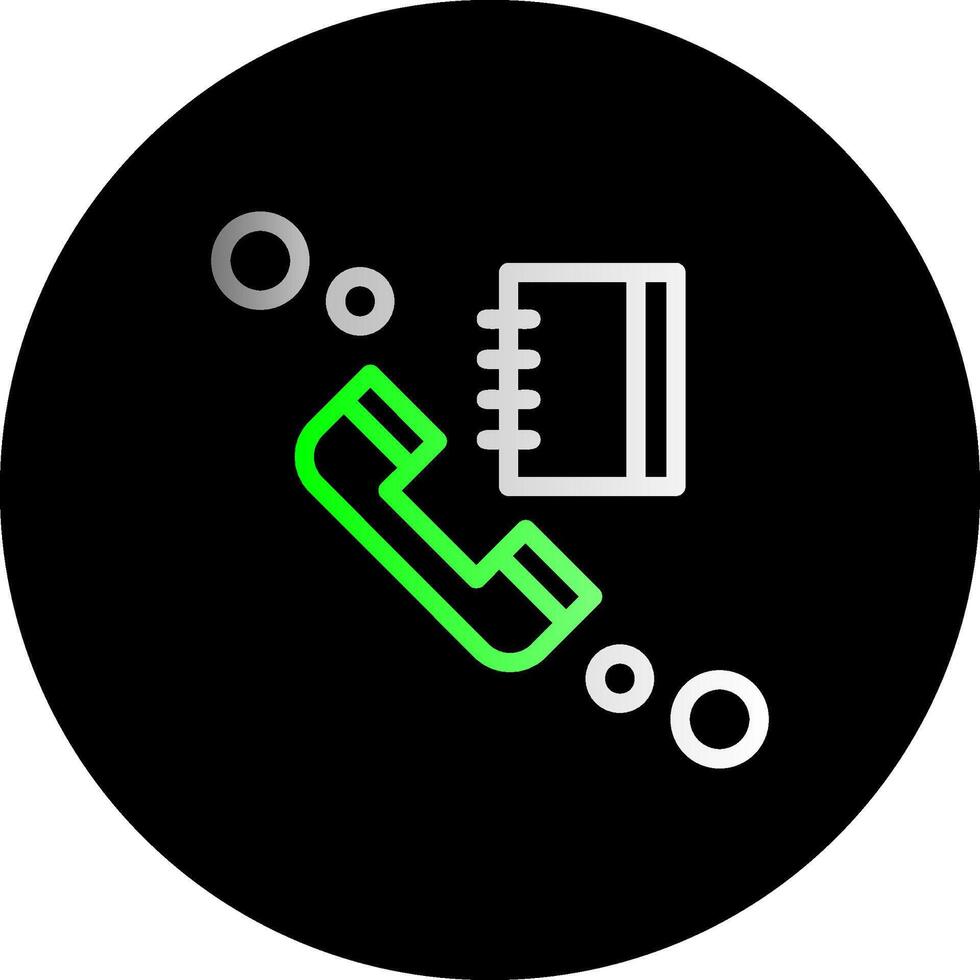Phone book Dual Gradient Circle Icon vector