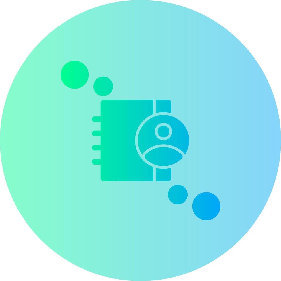 Address book Gradient Circle Icon vector
