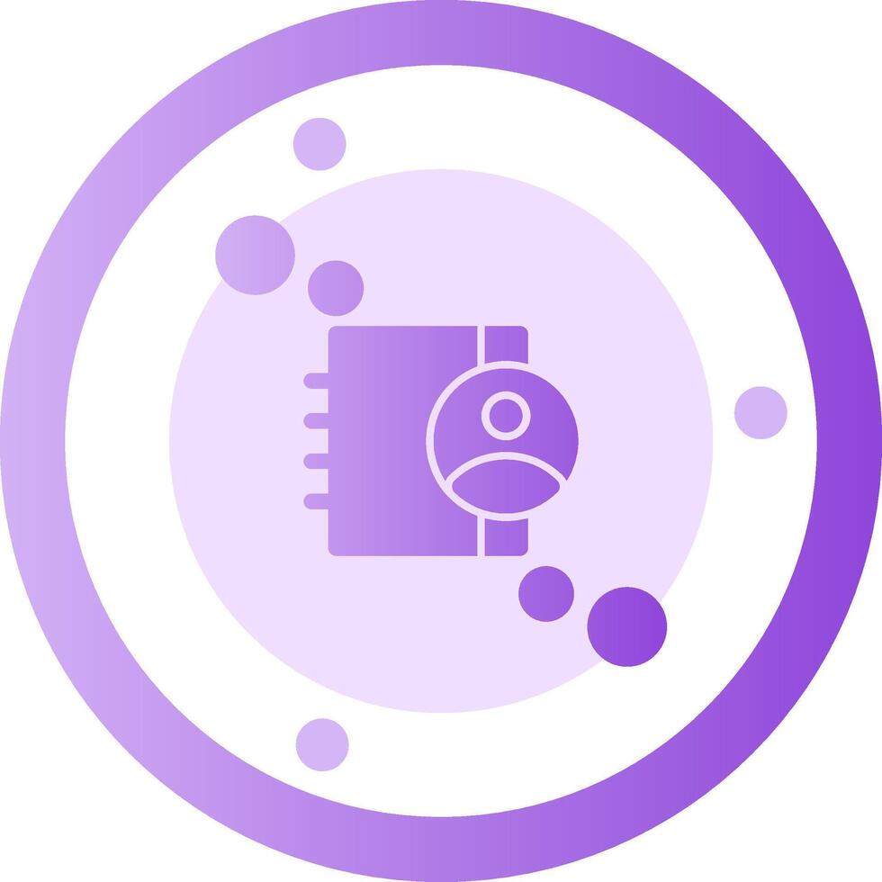 Address book Glyph Gradient Icon vector