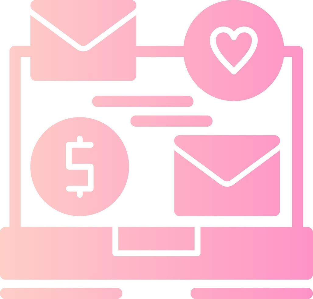 Social media Solid Multi Gradient Icon vector