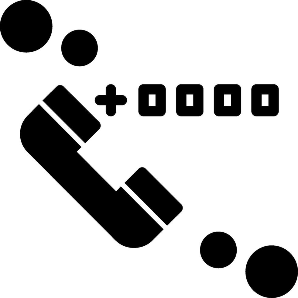 Phone number Glyph Icon vector