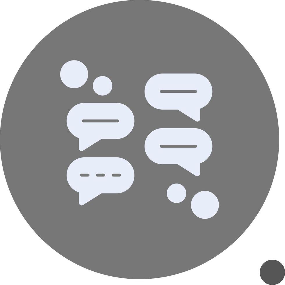 Chatroom Glyph Shadow Icon vector