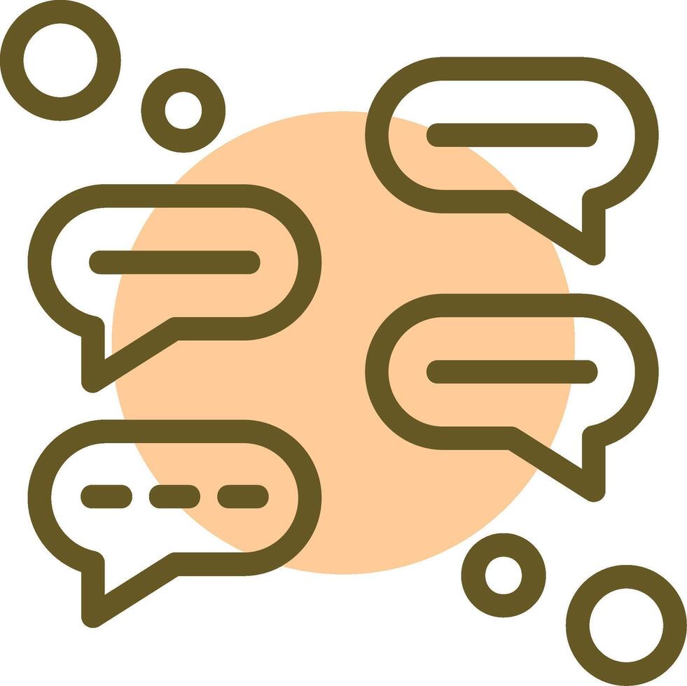 Chatroom Linear Circle Icon vector