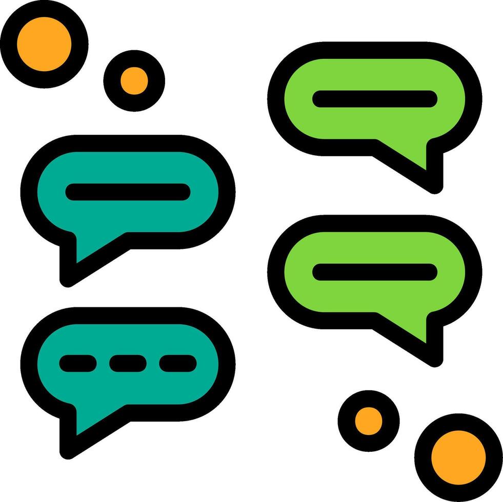 Chatroom Line Filled Icon vector