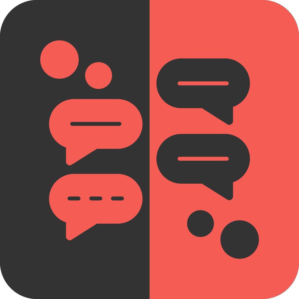 Chatroom Red Inverse Icon vector