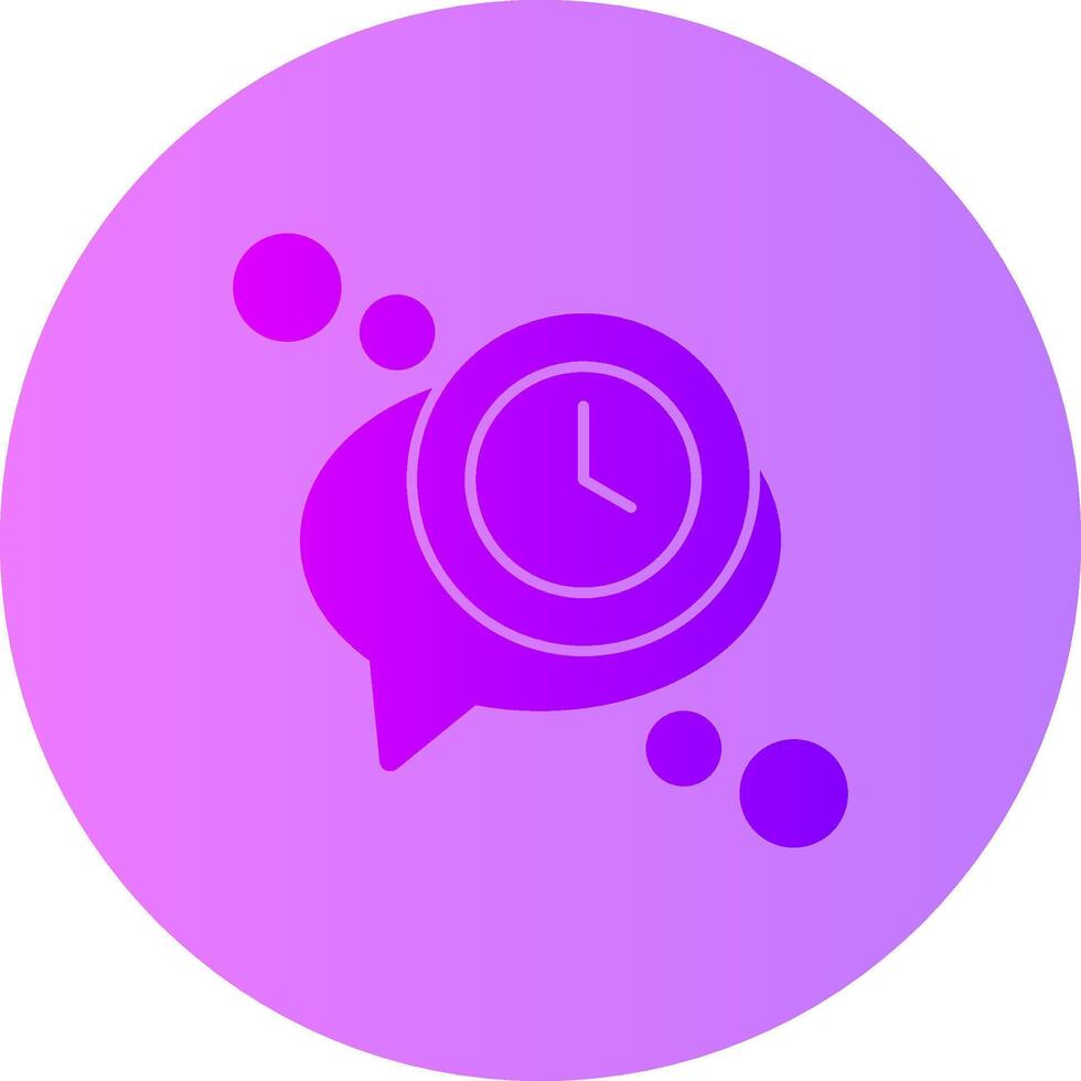 Conversation history Gradient Circle Icon vector