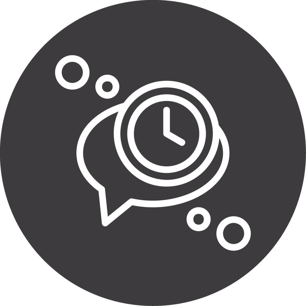 Conversation history Outline Circle Icon vector