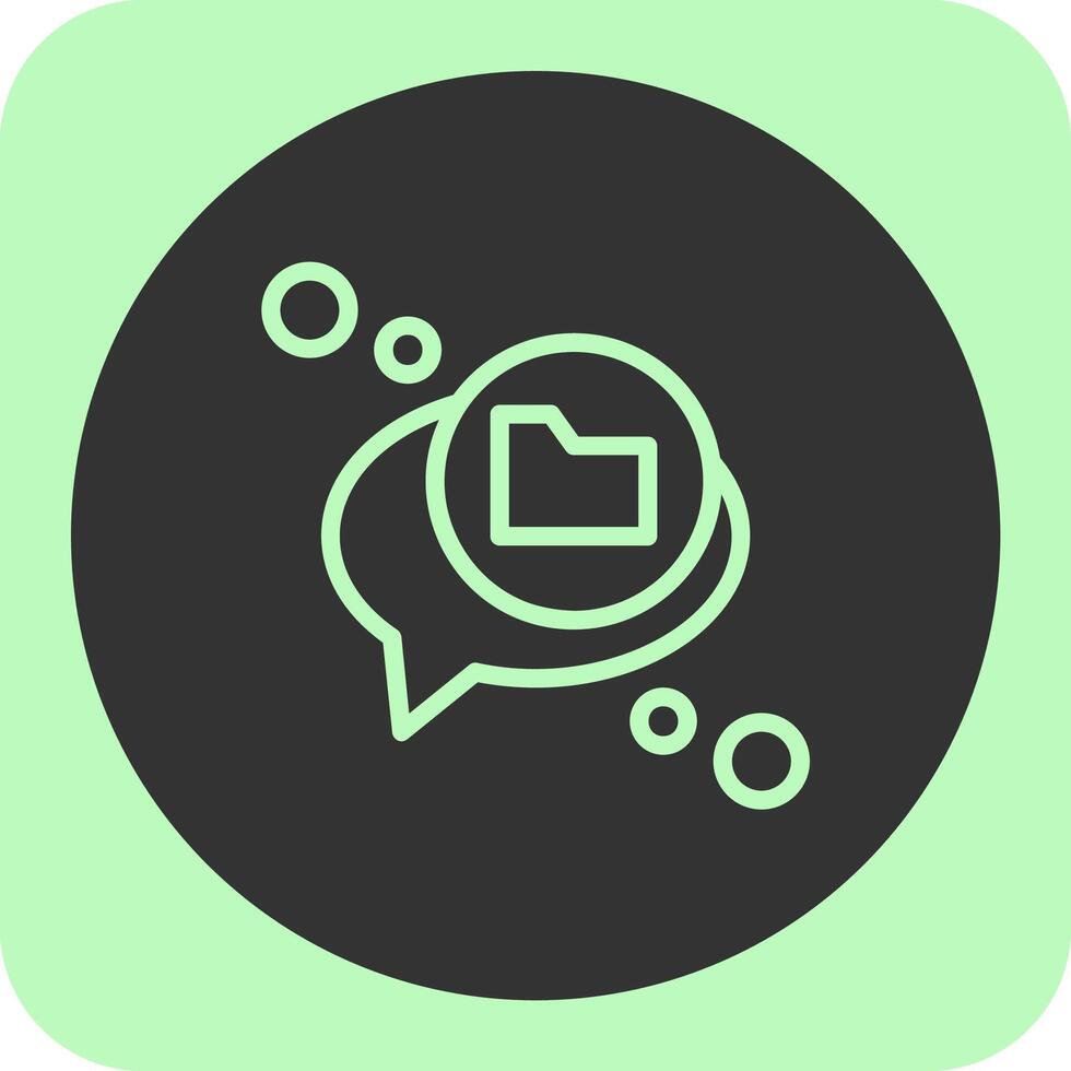 Message archive Linear Round Icon vector
