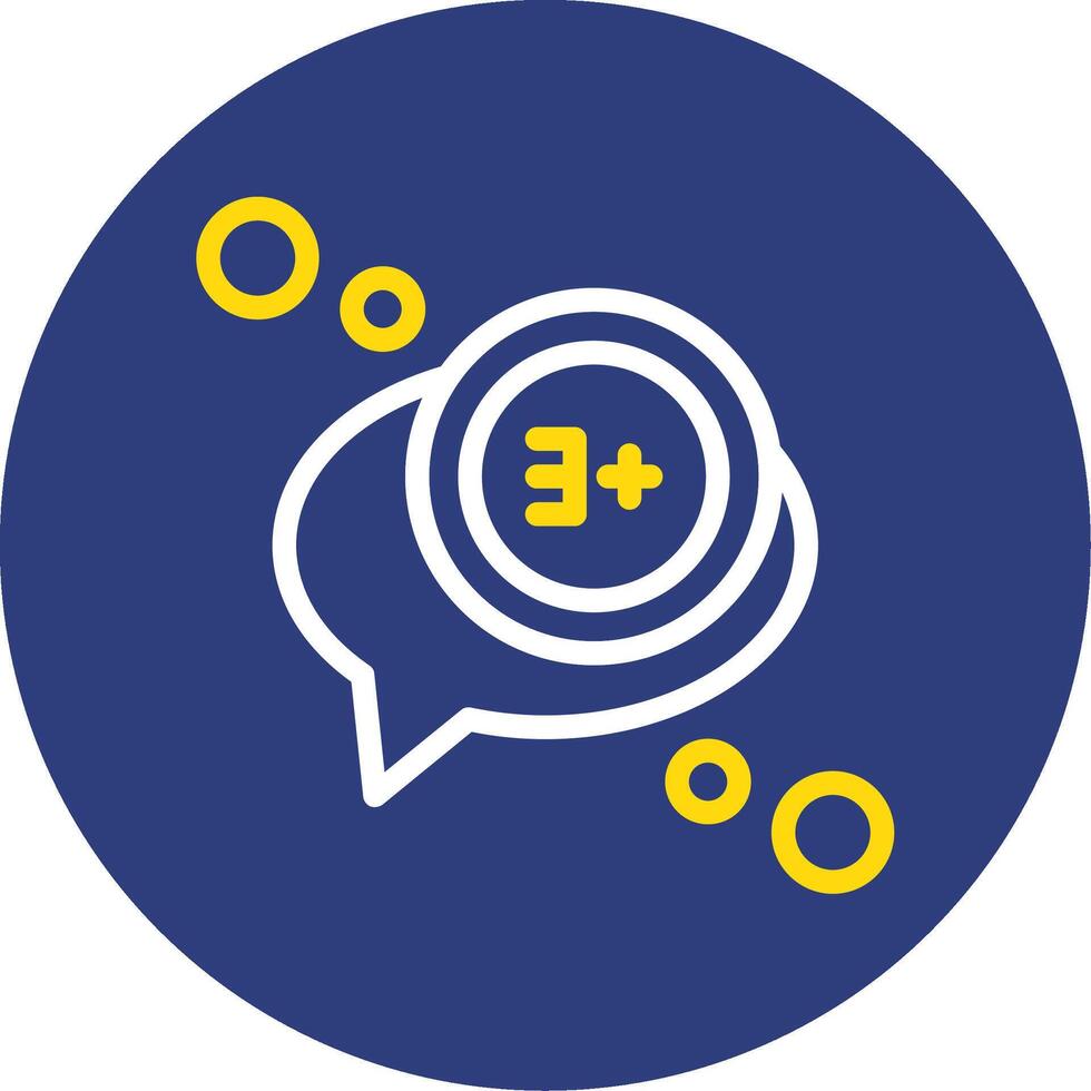 Unread messages Dual Line Circle Icon vector