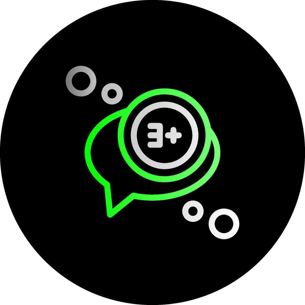 Unread messages Dual Gradient Circle Icon vector