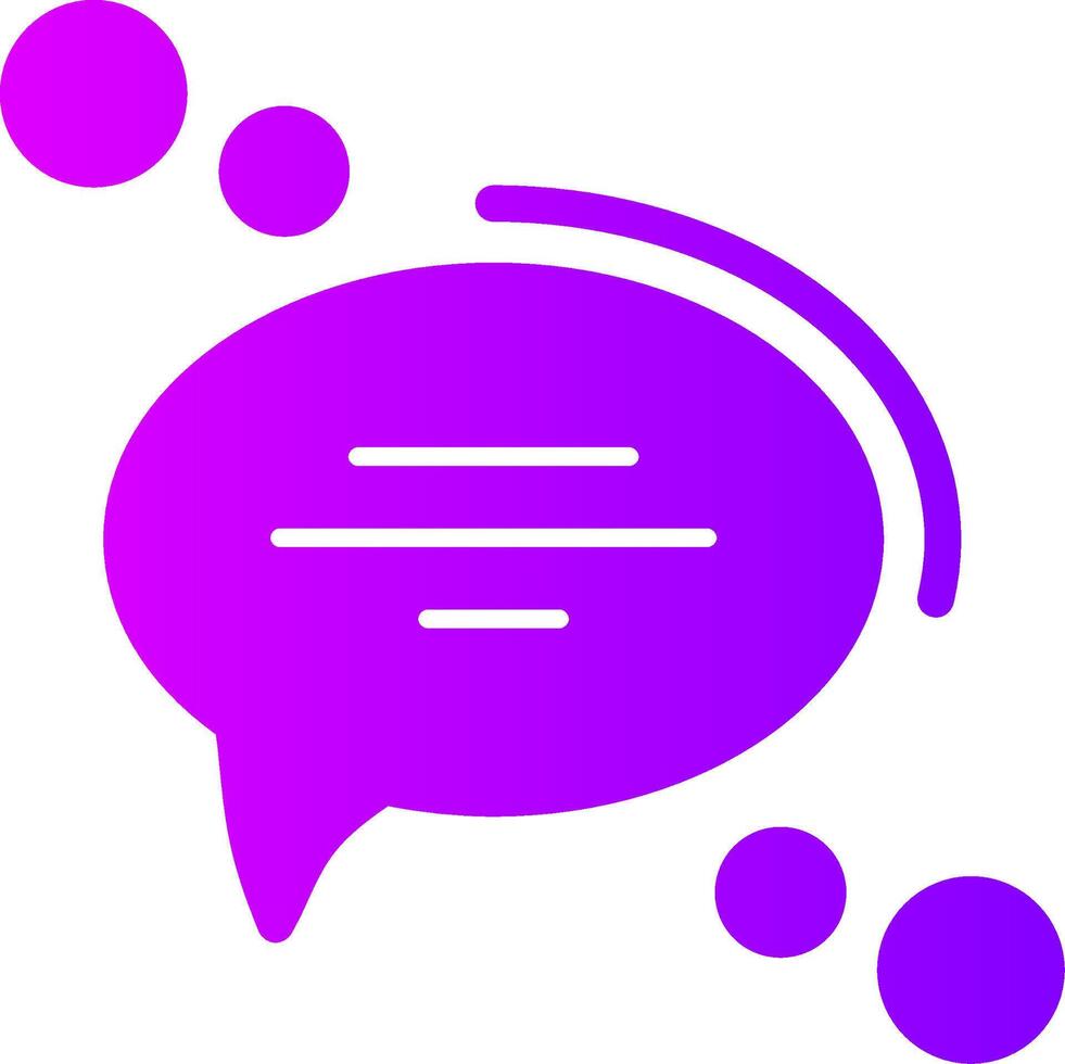 Speech bubble tail Solid Multi Gradient Icon vector