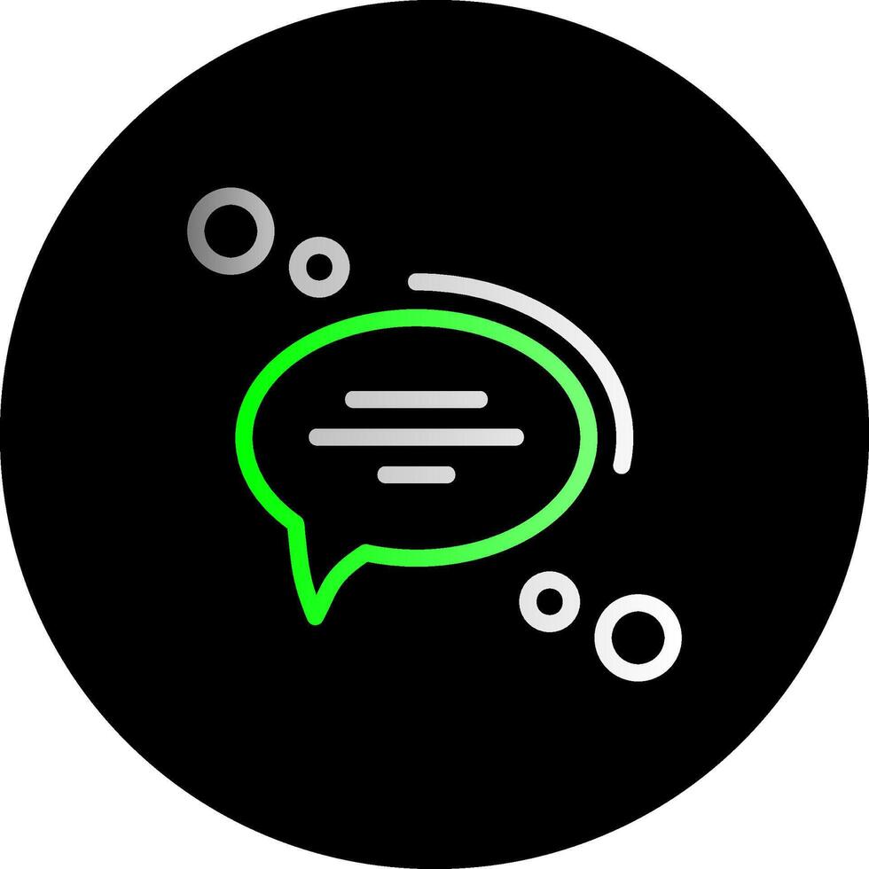 Speech bubble tail Dual Gradient Circle Icon vector