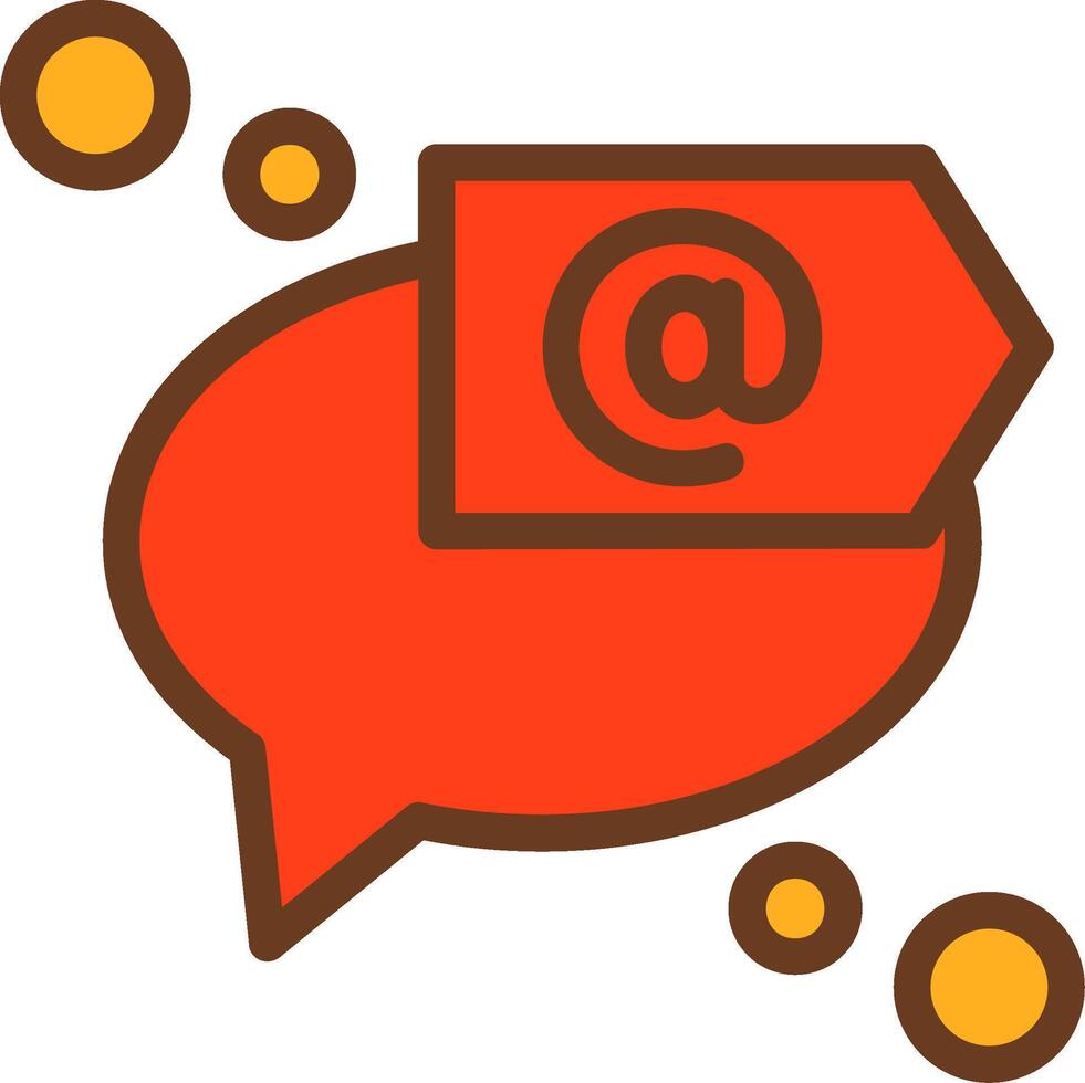 Mention or tag Filled Shadow Circle Icon vector