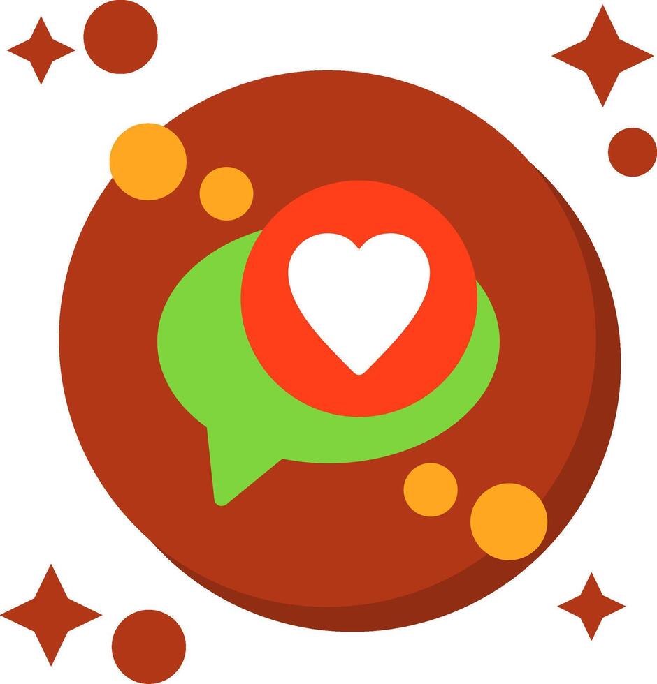 Reaction or like Tailed Color Icon vector