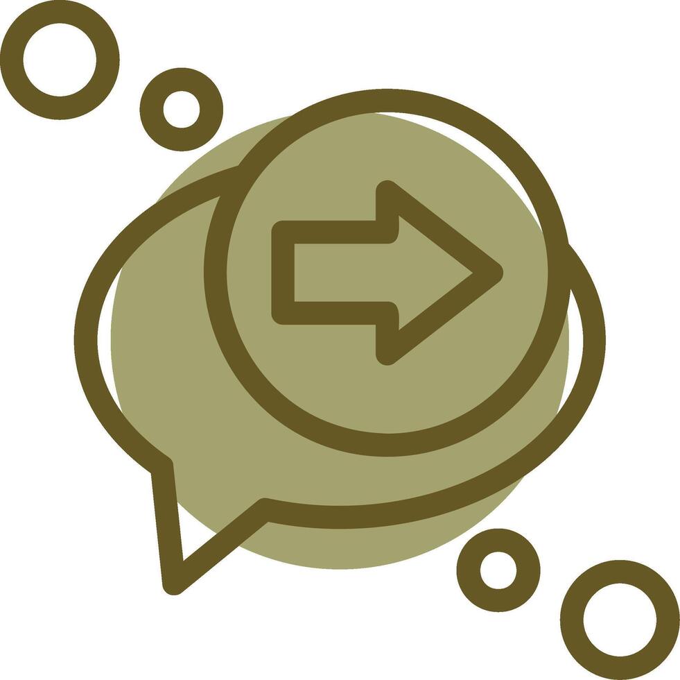 Forward message Linear Circle Icon vector