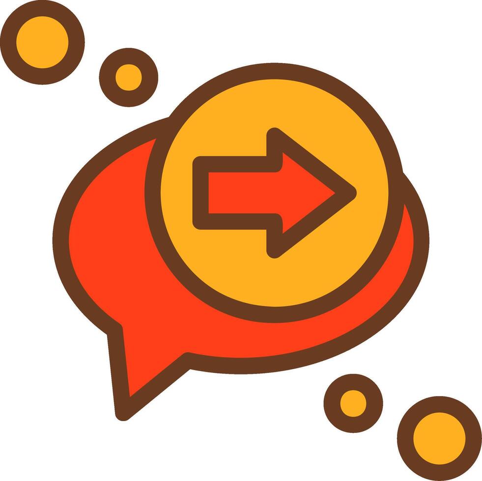 Forward message Filled Shadow Circle Icon vector