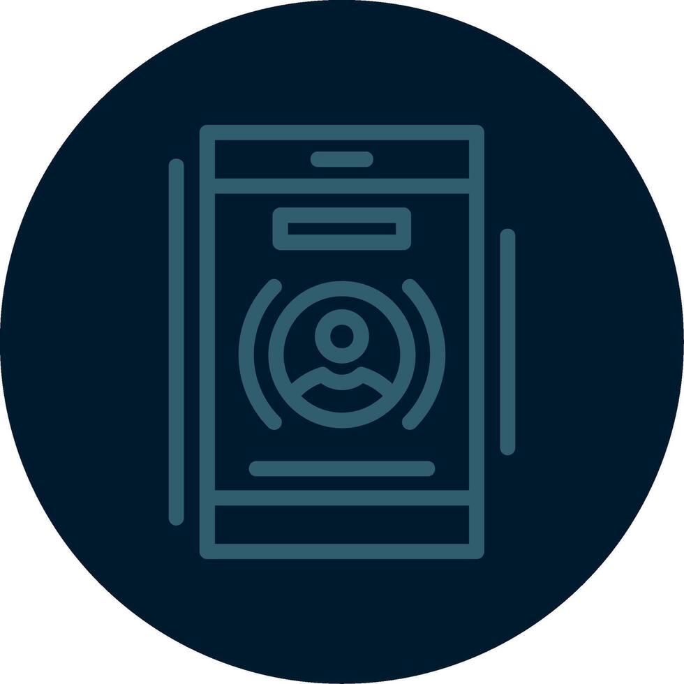 Phone call Line Multi color Icon vector