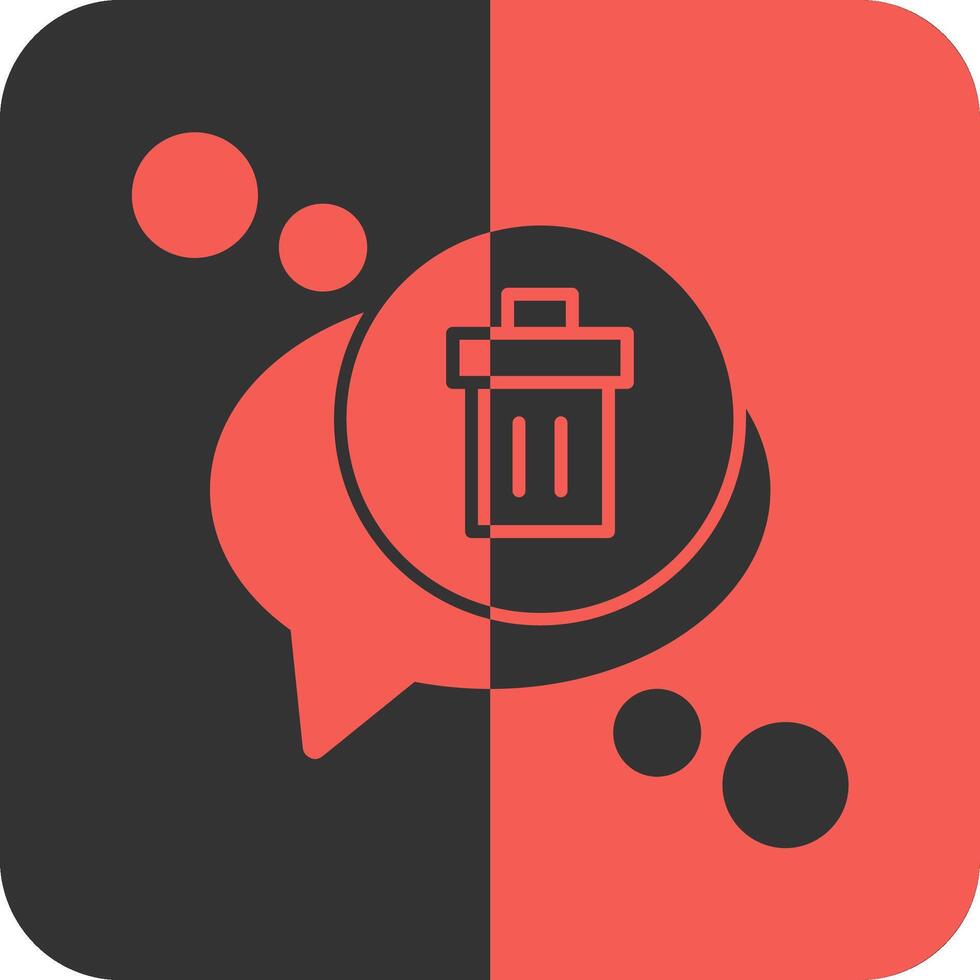 Delete message Red Inverse Icon vector