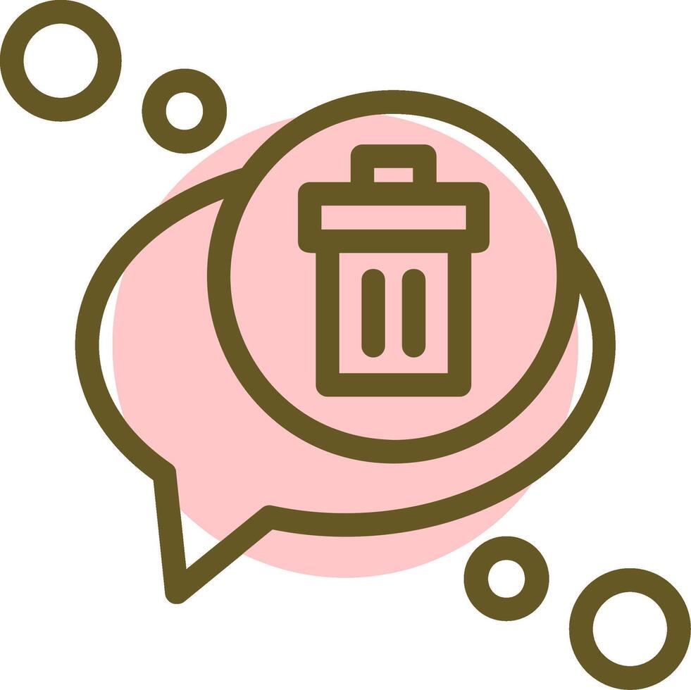 Delete message Linear Circle Icon vector