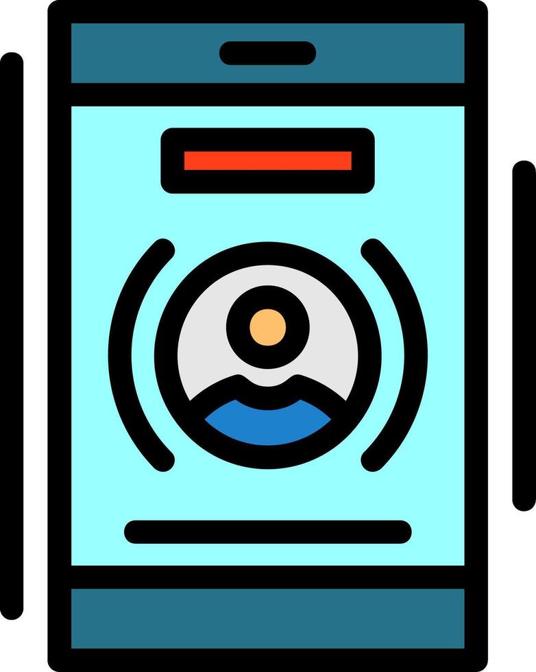 Phone call Line Filled Icon vector