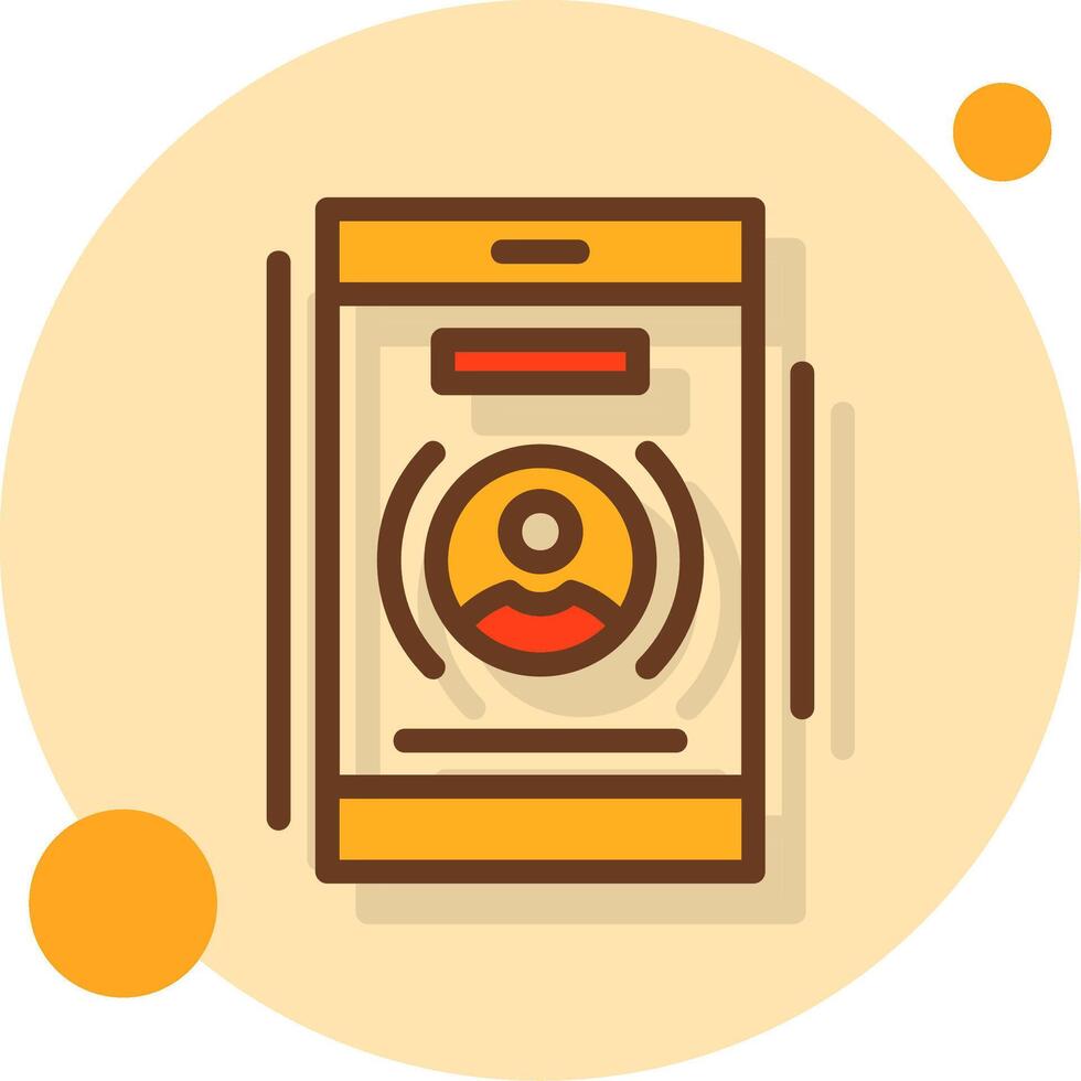 Phone call Filled Shadow Circle Icon vector