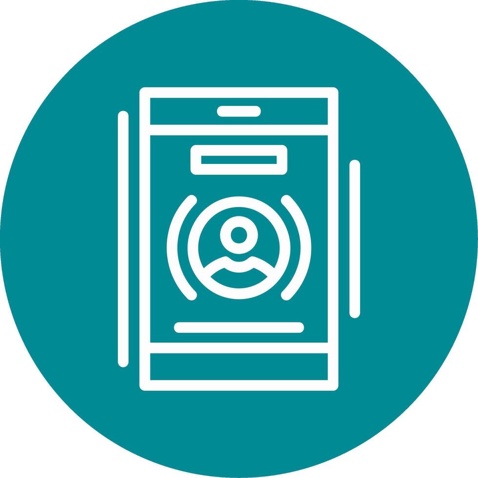 Phone call Outline Circle Icon vector