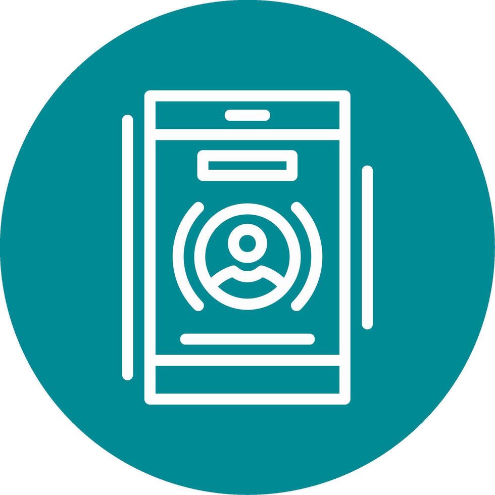 Phone call Outline Circle Icon vector