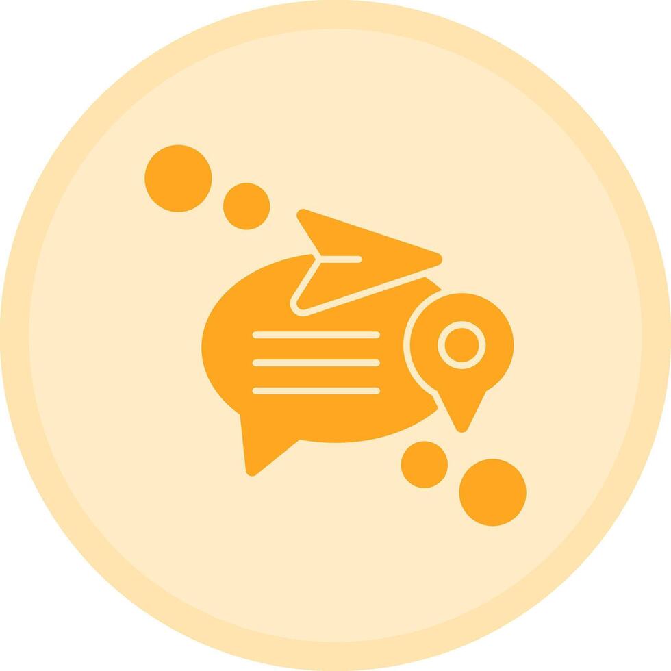 Send location Multicolor Circle Icon vector