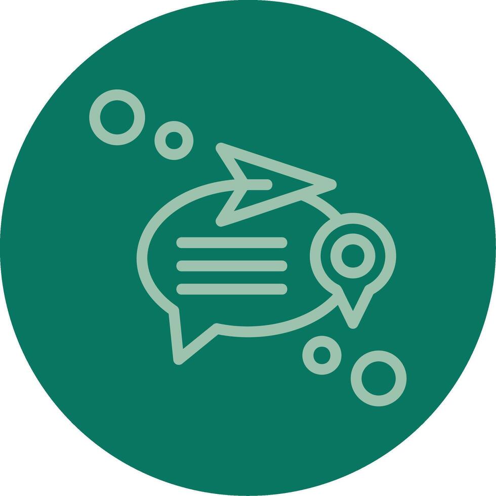 Send location Line Multi color Icon vector