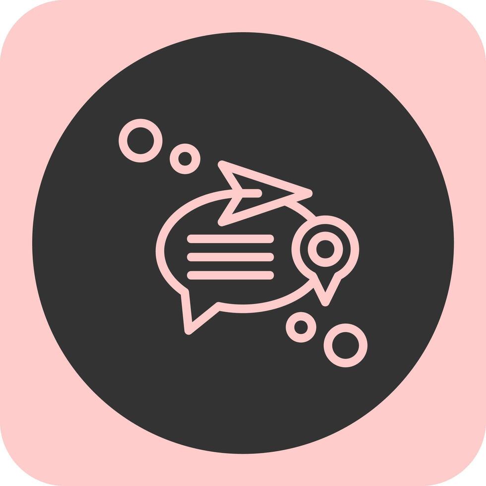 Send location Linear Round Icon vector