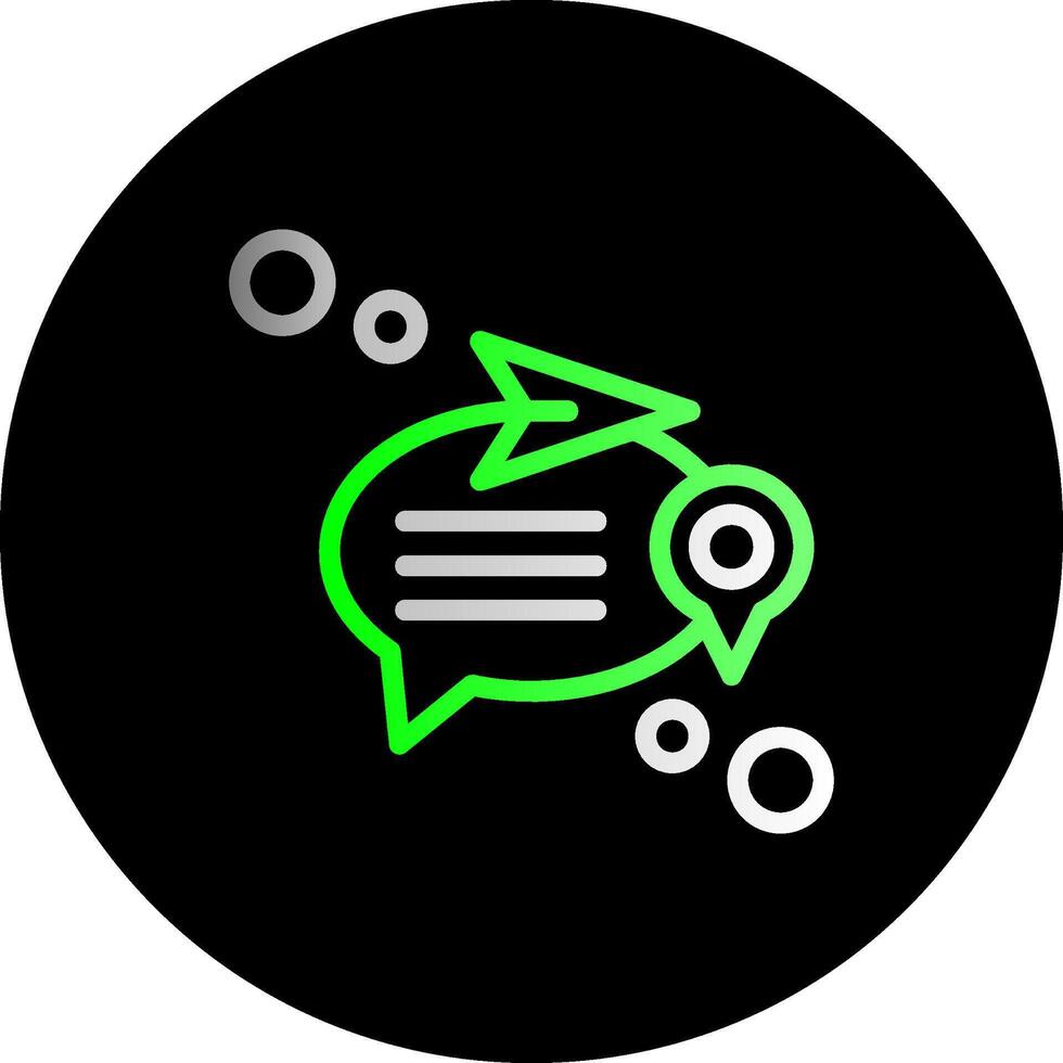 Send location Dual Gradient Circle Icon vector
